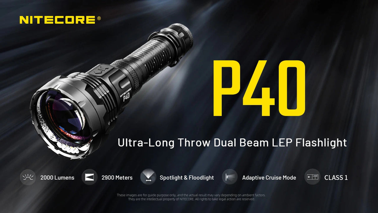 Nitecore P40 3171 Yards Ultra Long Throwing Rechargeable LEP Flashlight