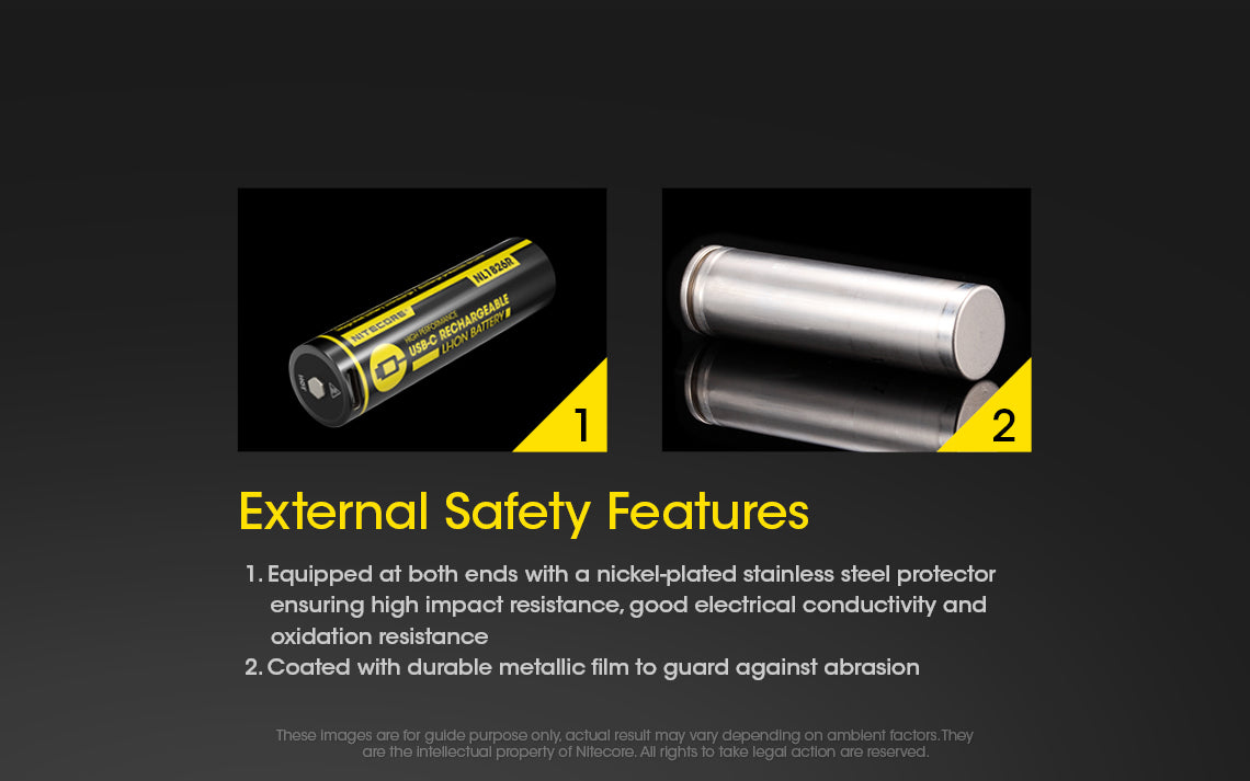 Nitecore NL1826R 2600mAh USB-C Rechargeable 18650 Battery