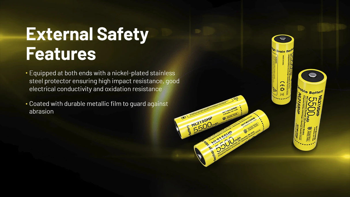 Nitecore NL2155HP 5500mAh Rechargeable 21700 Battery