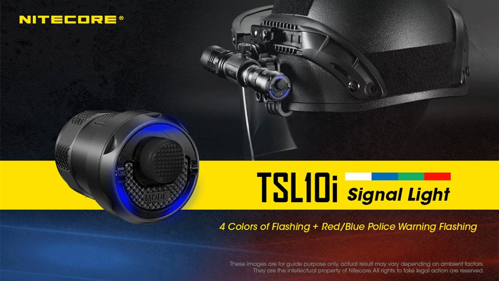 Nitecore TSL10i 4 Color Signal Light Tailcap for P10i, P10iX, P20i, P20iX and P30i Flashlights