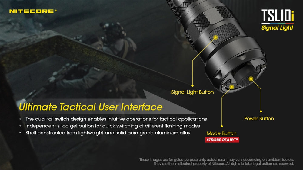 Nitecore TSL10i 4 Color Signal Light Tailcap for P10i, P10iX, P20i, P20iX and P30i Flashlights