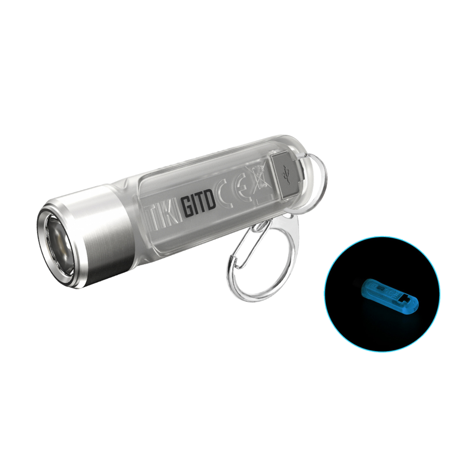 Nitecore TIKI 300 Lumen USB-C Rechargeable Keychain Flashlight