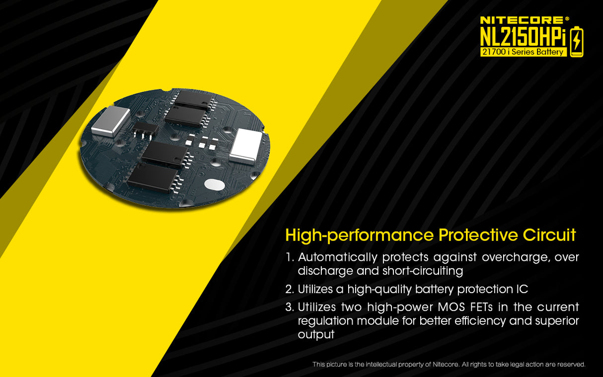 Nitecore NL2150HPI 5000mAh Rechargeable Battery for i Series Flashlights (P20i, P20iX, SRT6i, etc)