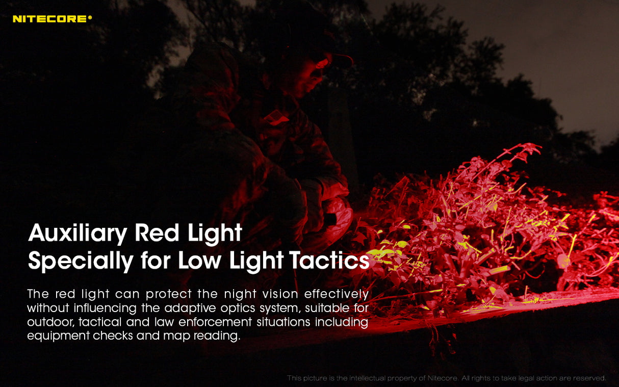 Nitecore P18 1800 Lumen EDC Flashlight with Red LED