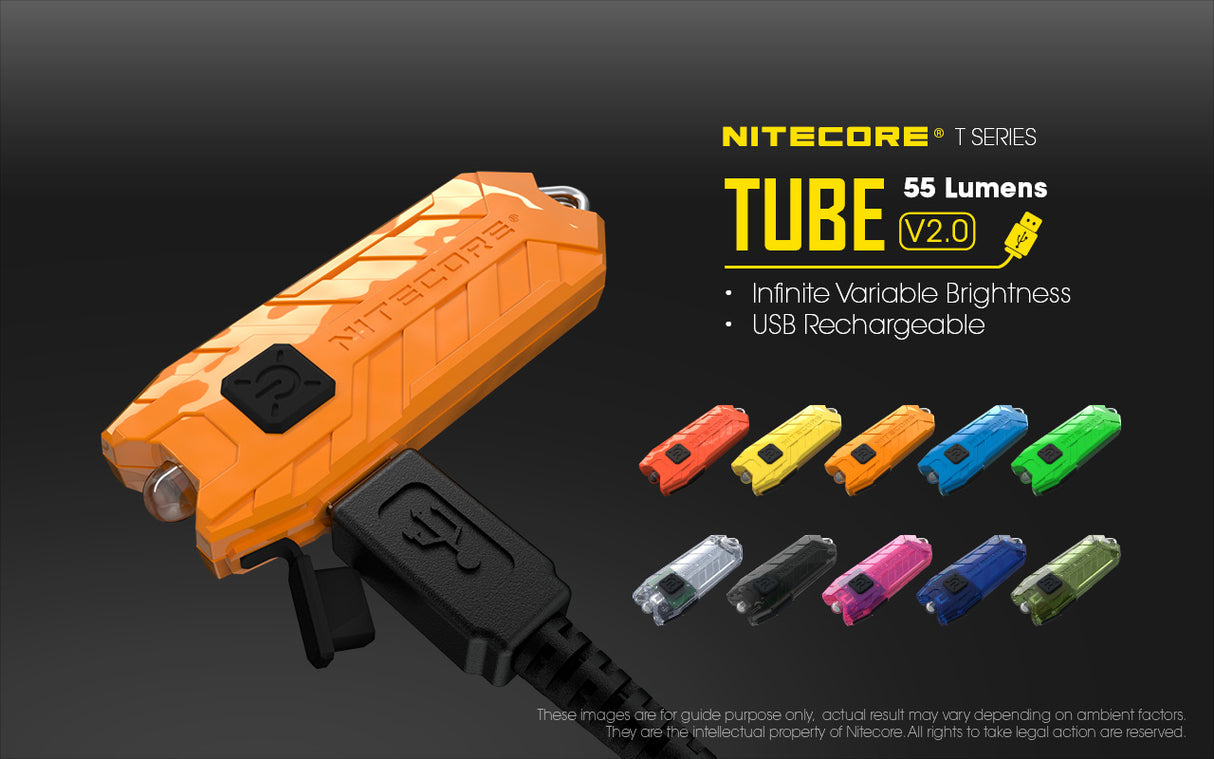 Nitecore TUBE v2 55 Lumen Rechargeable Keychain Flashlight