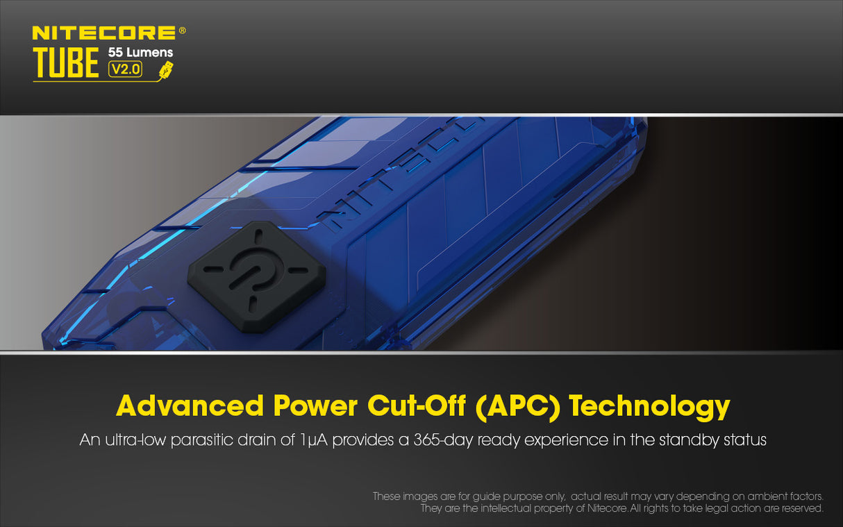 Nitecore TUBE v2 55 Lumen Rechargeable Keychain Flashlight