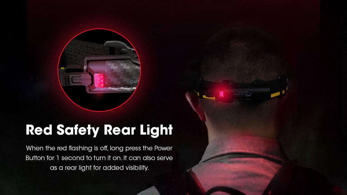 Nitecore Carbon Battery 6K Extended Headlamp Runtime Kit for NU43, NU45, NU53 and HC60 UHE, HC65 UHE, HC70 UHE, and HC75 UHE Headlamps