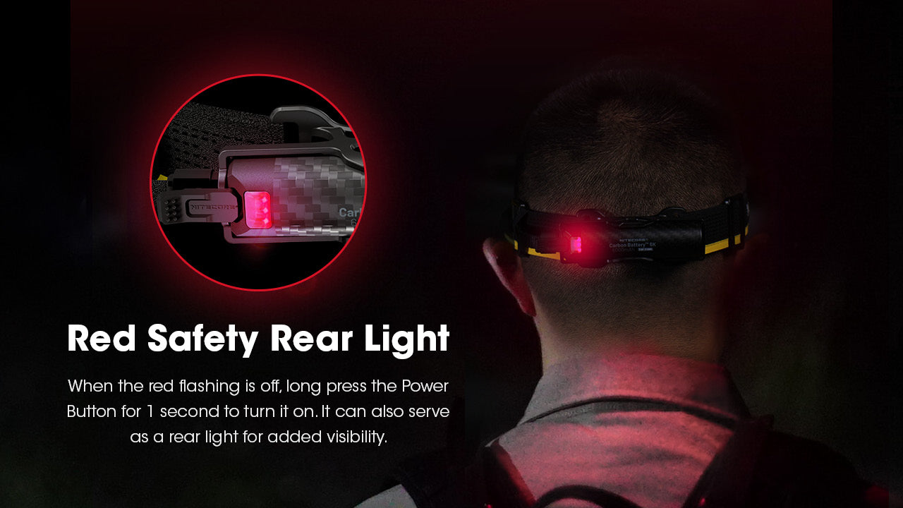 Nitecore Carbon Battery 6K Extended Headlamp Runtime Kit for NU43, NU45, NU53 and HC60 UHE, HC65 UHE, HC70 UHE, and HC75 UHE Headlamps