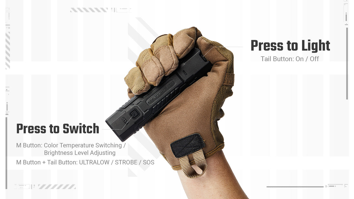 Nitecore EDC07 1500 Lumens Rechargeable Flashlight