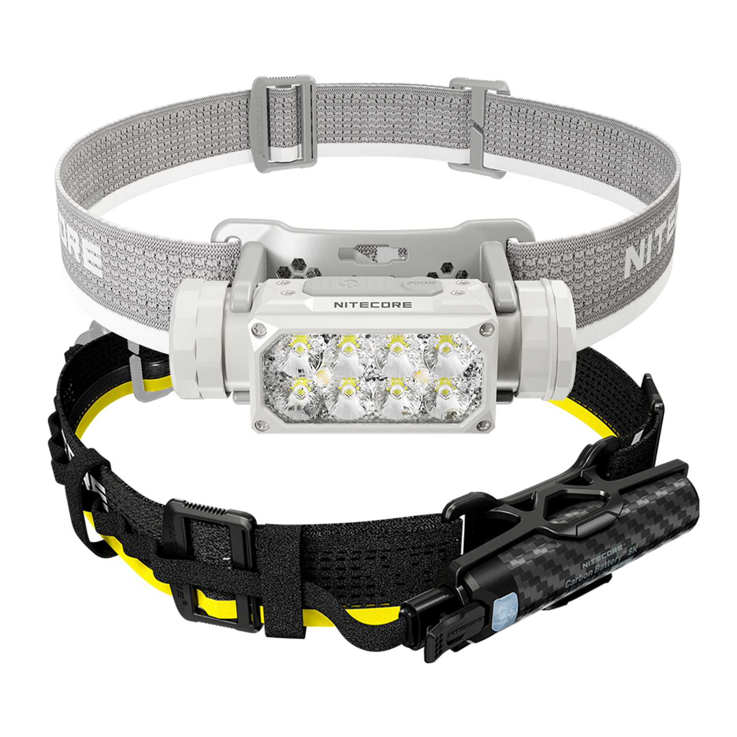 Nitecore HC65 UHE Headlamp with Carbon 6K Runtime Extender Kit
