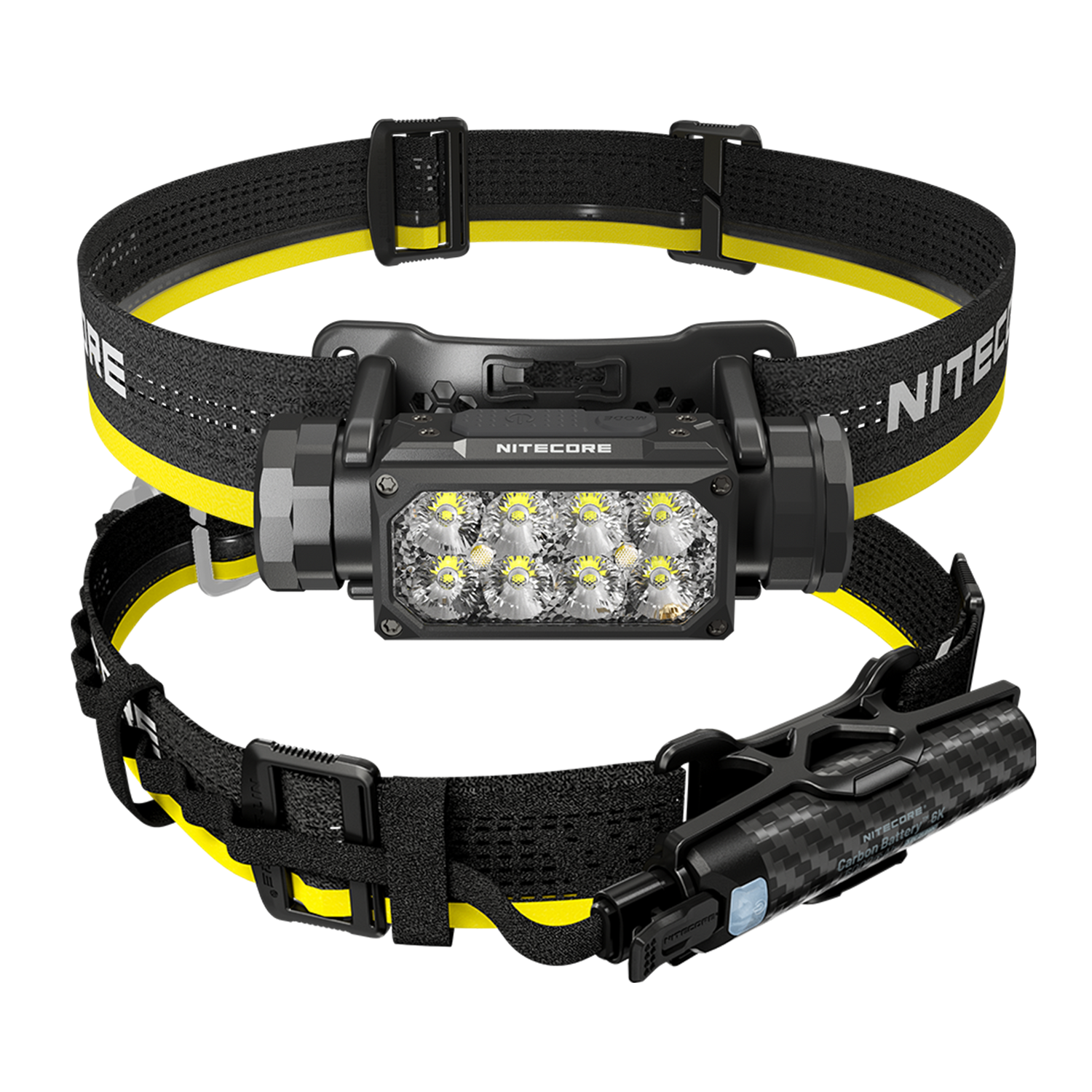 Nitecore HC65 UHE Headlamp with Carbon 6K Runtime Extender Kit