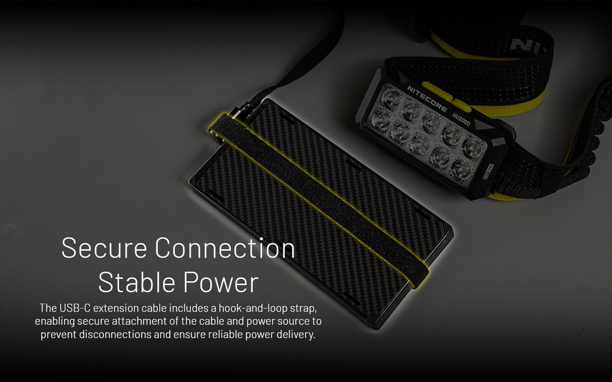Nitecore HU2000 2000 Lumen Headlamp Compatible With External USB-C Power Sources