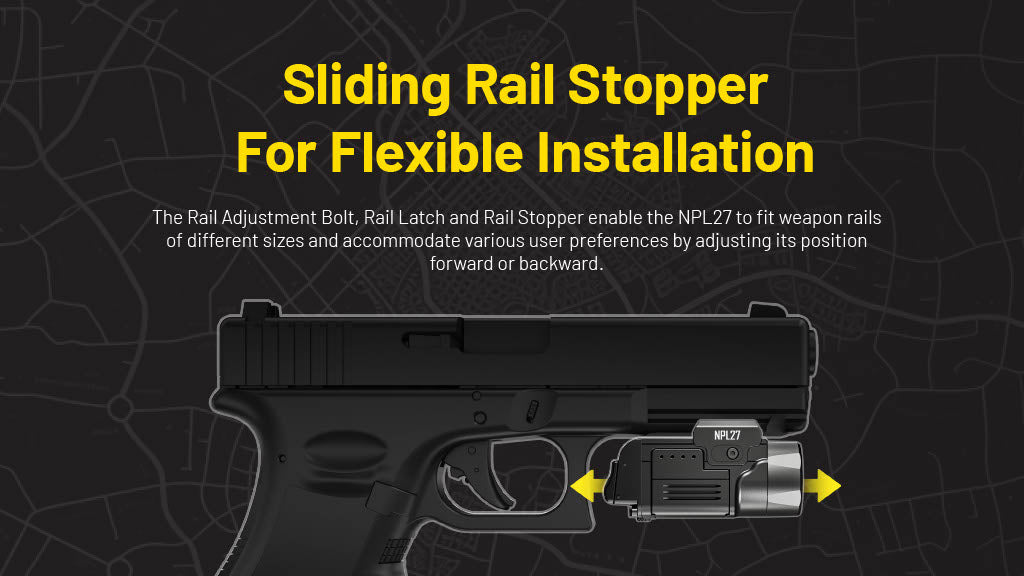 Nitecore NPL27 650 Lumen Rechargeable Long-Throw Compact Rail Mount Flashlight