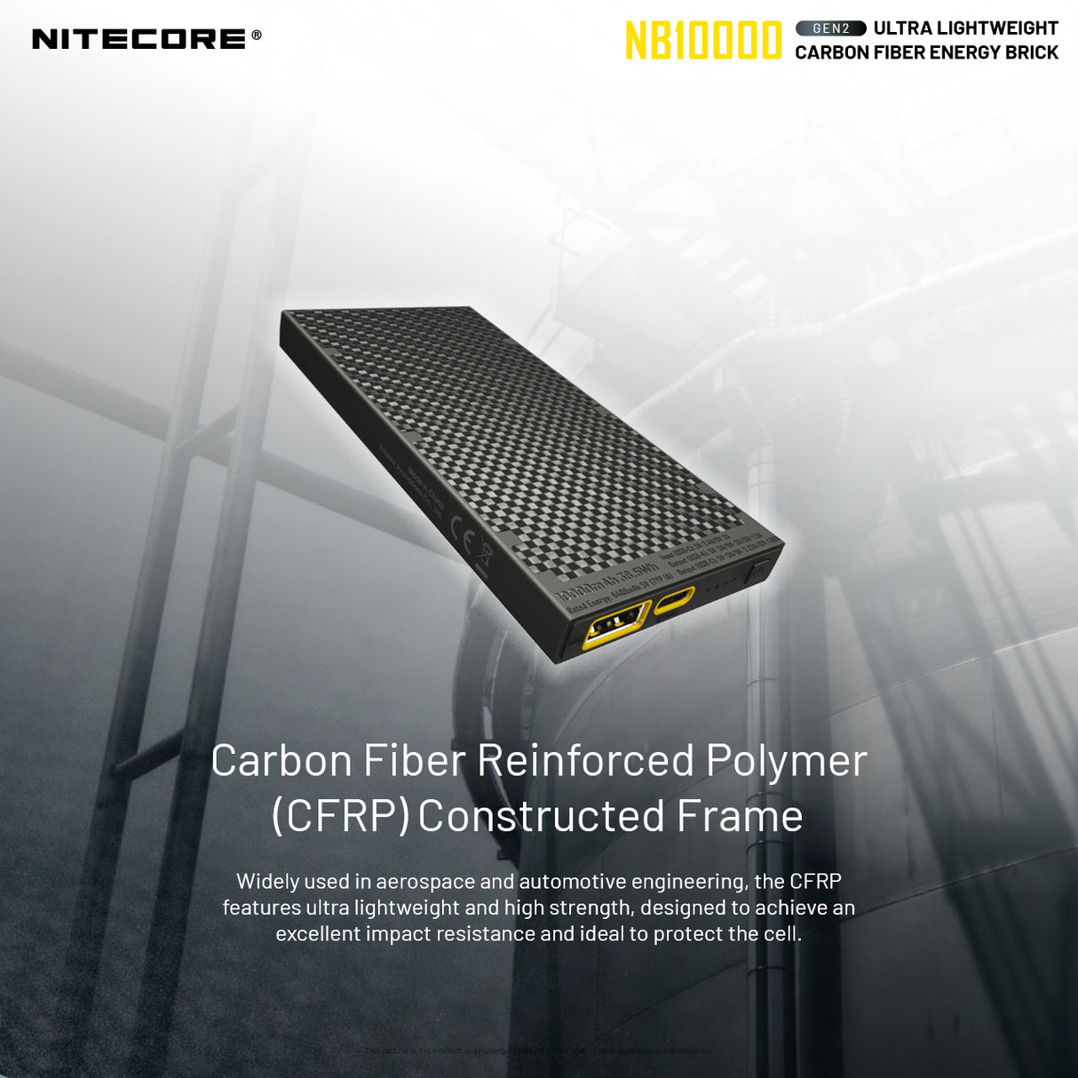 Nitecore NB10000 Silver Gen 2 Quick-Charge USB/USB-C Dual Port 10000mAh Power Bank