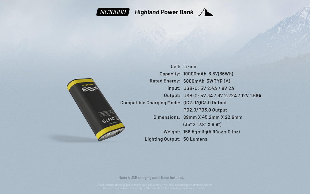 Nitecore NC10000 USB-C QC/PD 10000mAh Outdoor Power Bank