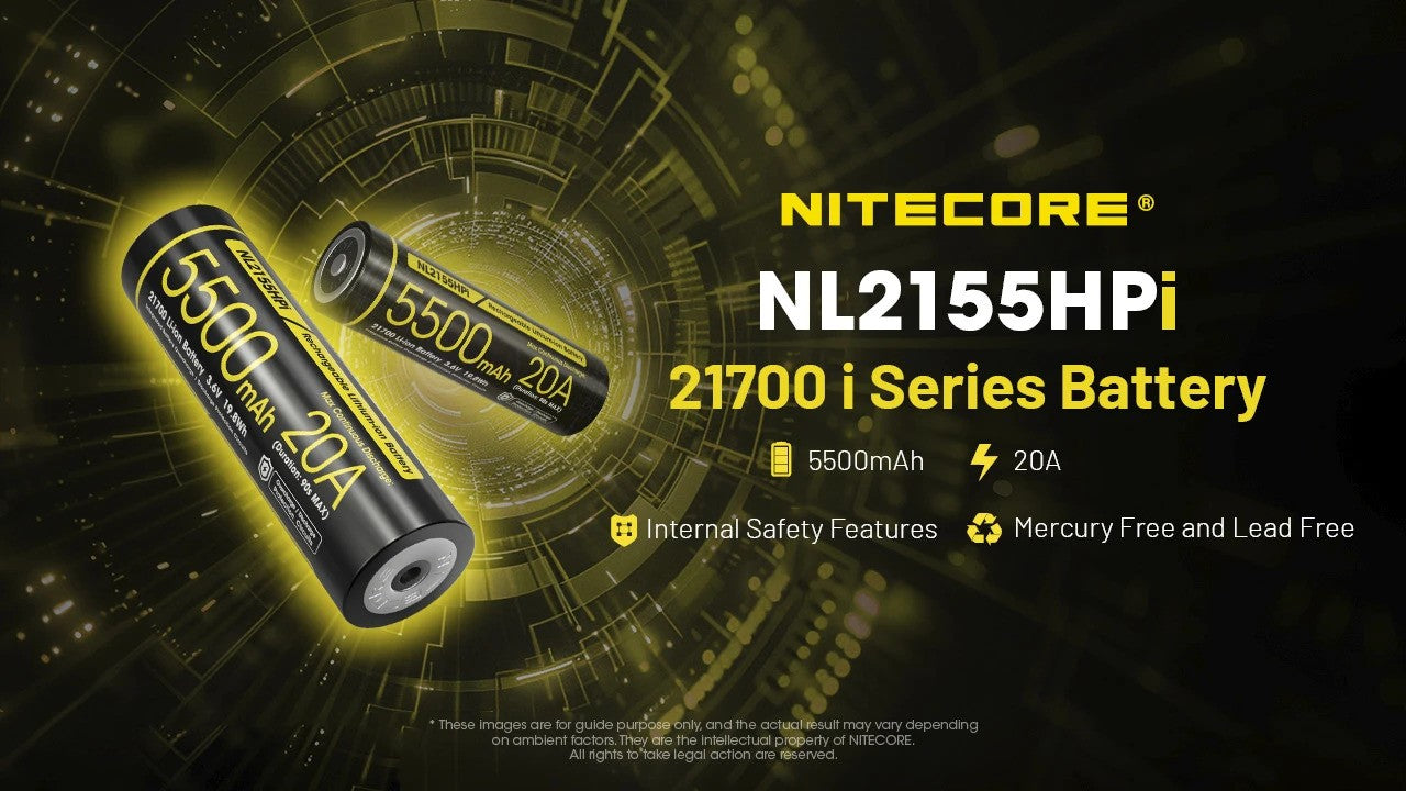 Nitecore NL2155HPi 5500mAh Rechargeable 21700 Battery – Nitecore Store
