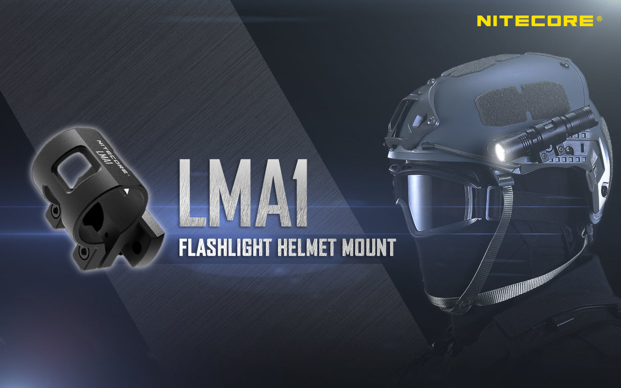 Nitecore LMA1 Rotary Flashlight Helmet Mount