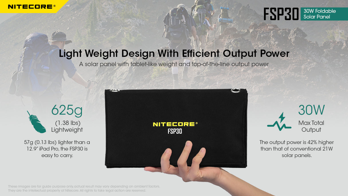 Nitecore FSP30 30W Foldable Solar Panel