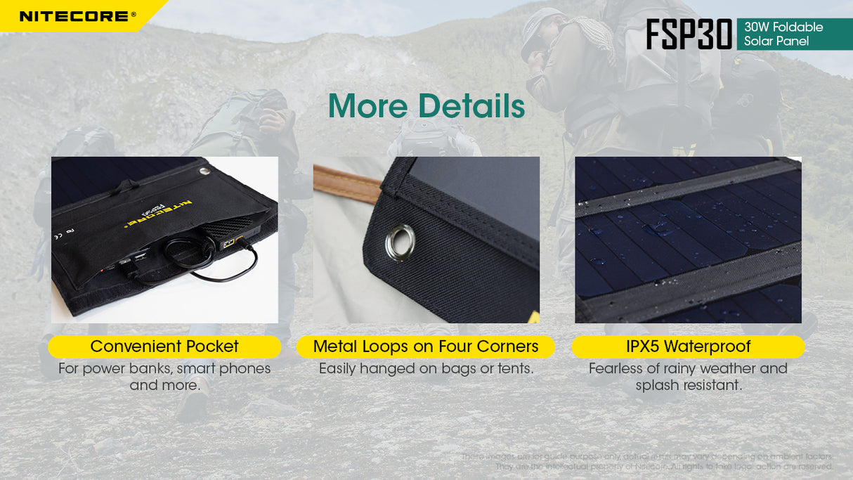 Nitecore FSP30 30W Foldable Solar Panel