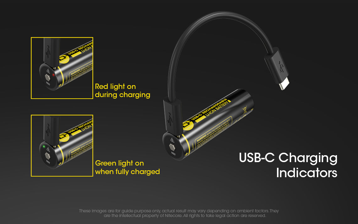 Nitecore NL1826R 2600mAh USB-C Rechargeable 18650 Battery