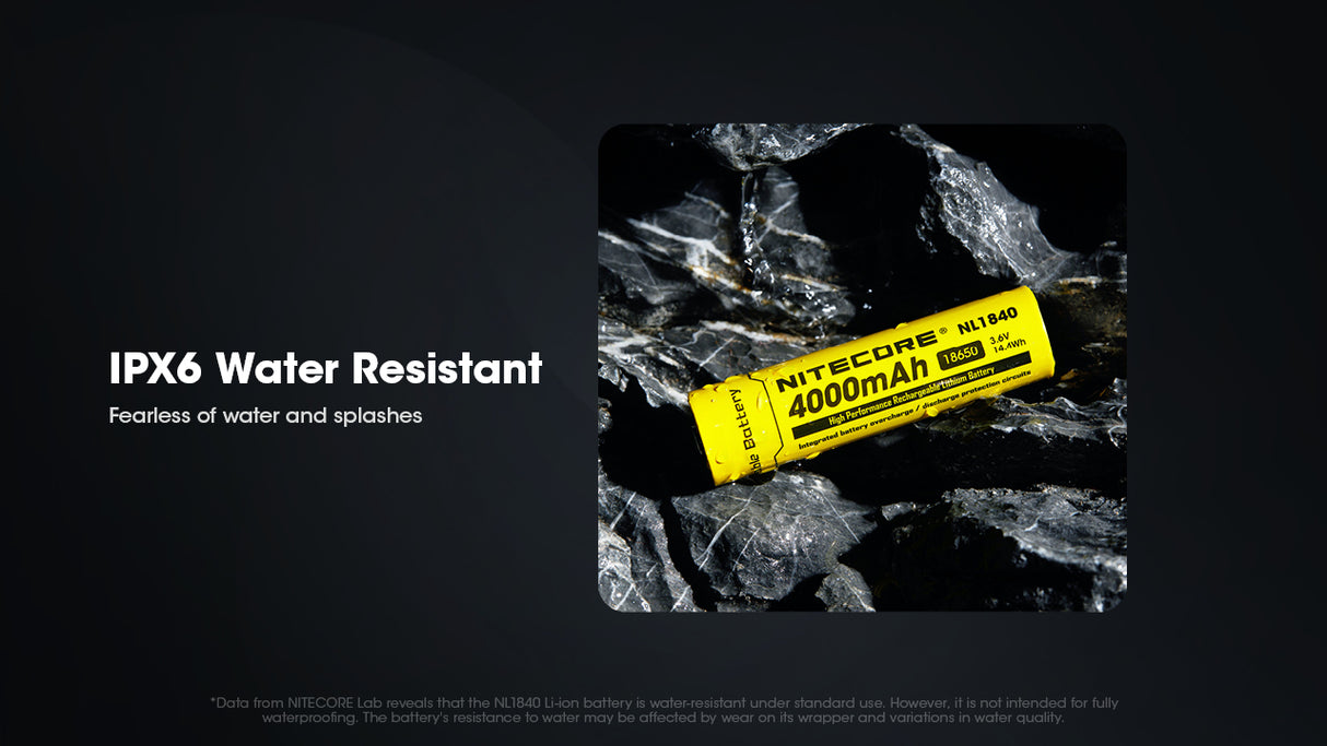 Nitecore NL1840 4000mAh Rechargeable 18650 Battery