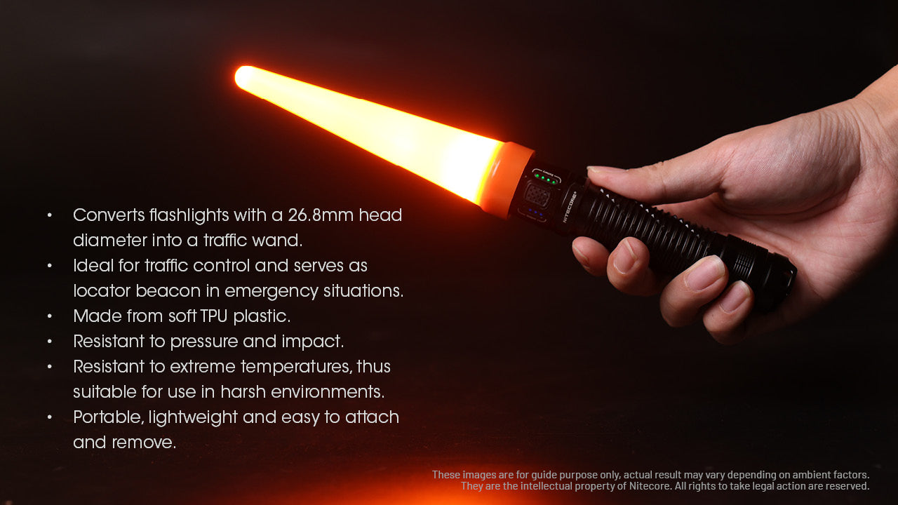 Nitecore 26mm Traffic Wand (NTW26) for MH12 Pro, MT1C Pro, and