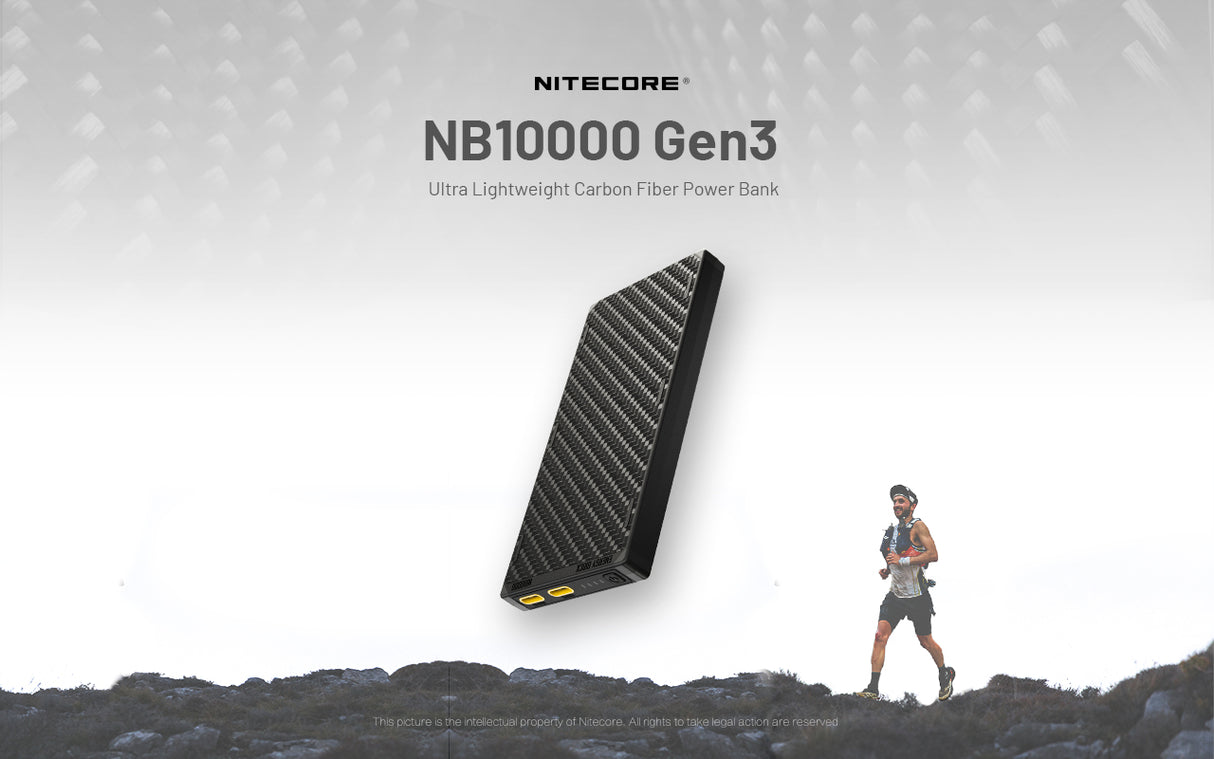 Nitecore NU25 400 Lumens Ultralight Headlamp with NB10000 Gen3 Power Bank Bundle