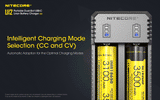 Nitecore UI2 Dual-Slot USB-C Charger, for 18650, 21700, 18350, 20700 Batteries