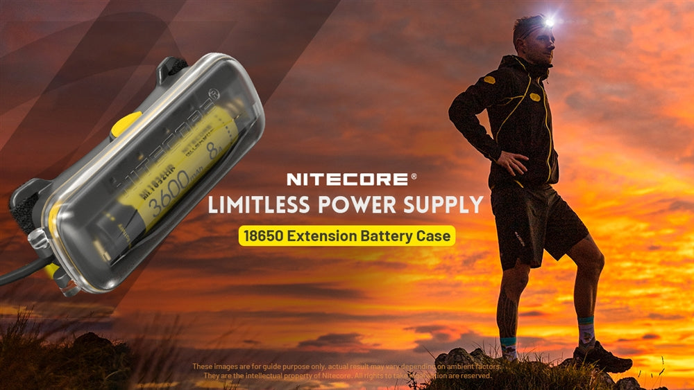 Nitecore Extension Battery Case for NU40, NU43, NU50, NU53, and HC65 UHE Headlamps