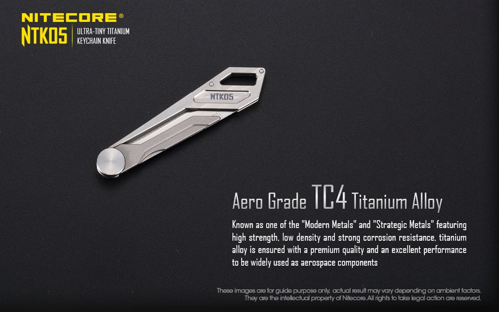 Nitecore NTK05 Titanium Folding Scalpel Keychain Knife