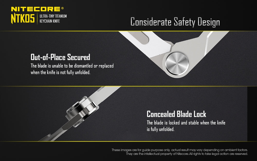 Nitecore NTK05 Titanium Folding Scalpel Keychain Knife