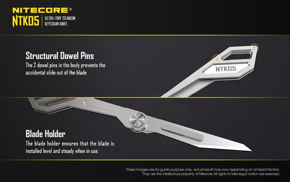 Nitecore NTK05 Titanium Folding Scalpel Keychain Knife – Nitecore