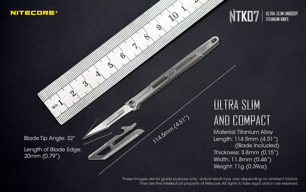 Nitecore NTK07 Titanium Knife