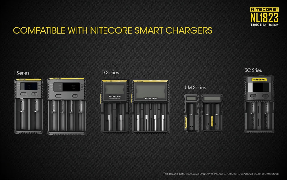 Nitecore NL1823 (NL183) 2300mAh Rechargeable 18650 Battery