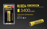 Nitecore NL1834 3400mAh Rechargeable 18650 Battery