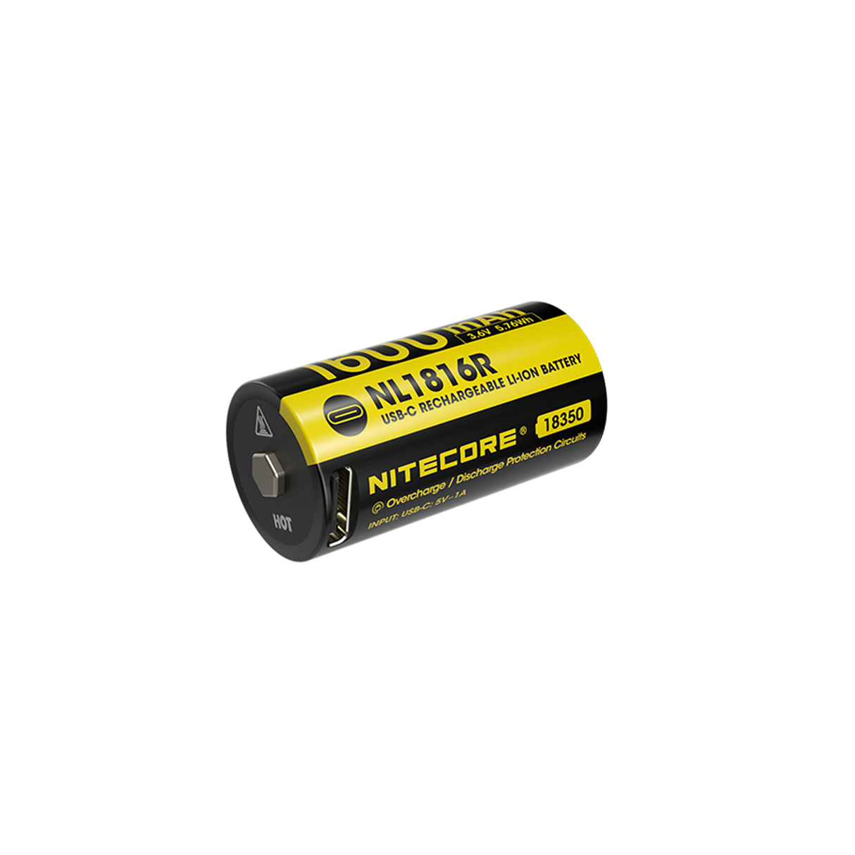 Nitecore NL1816R 1600mAh USB-C Rechargeable Battery, Customized for MT1C Pro