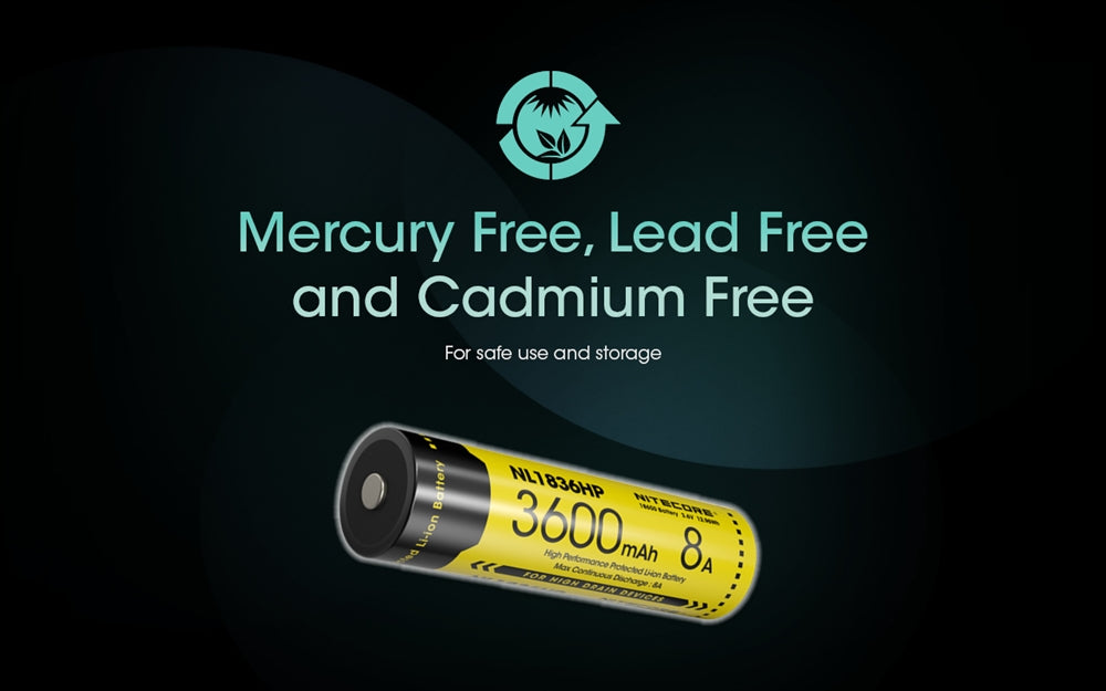 Nitecore NL1836HP 3600mAh Rechargeable 18650 Battery – Nitecore Store