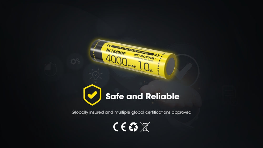 Nitecore NL1840HP 4000mAh Rechargeable 18650 Battery