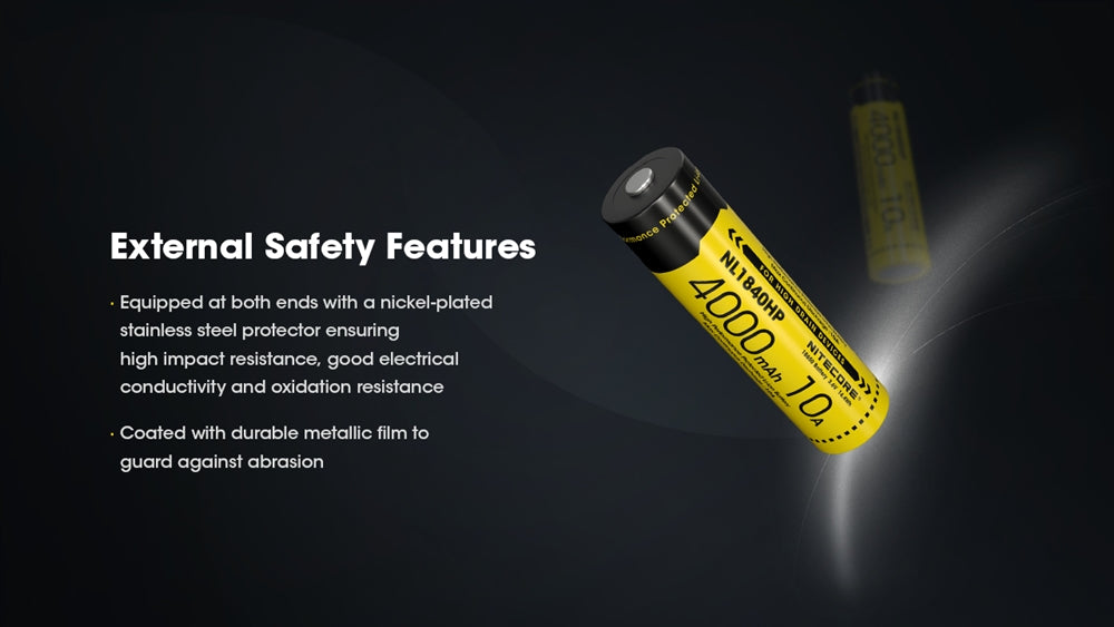 Nitecore NL1840HP 4000mAh Rechargeable 18650 Battery