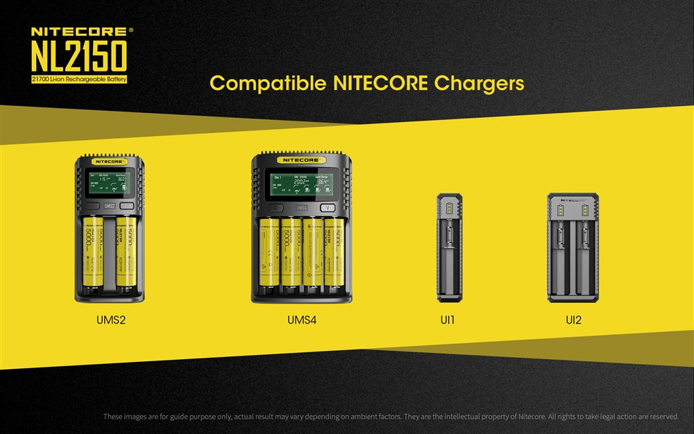 Nitecore NL2150 5000mAh Rechargeable 21700 Battery