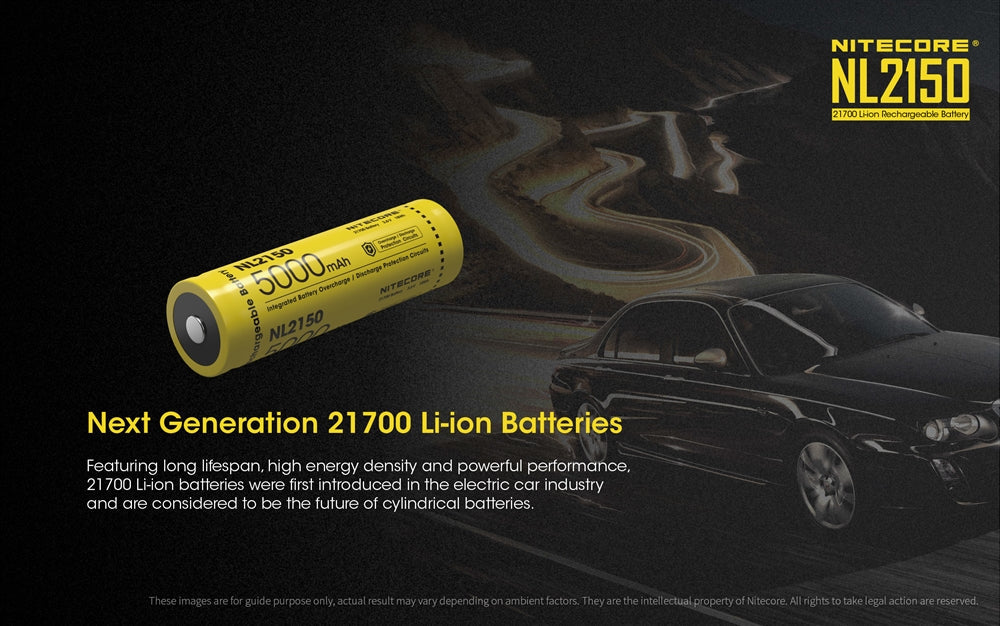 Nitecore NL2150 5000mAh Rechargeable 21700 Battery