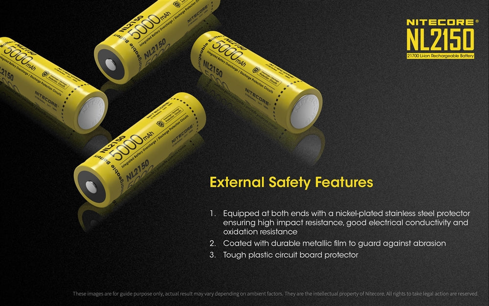 Nitecore NL2150 5000mAh Rechargeable 21700 Battery