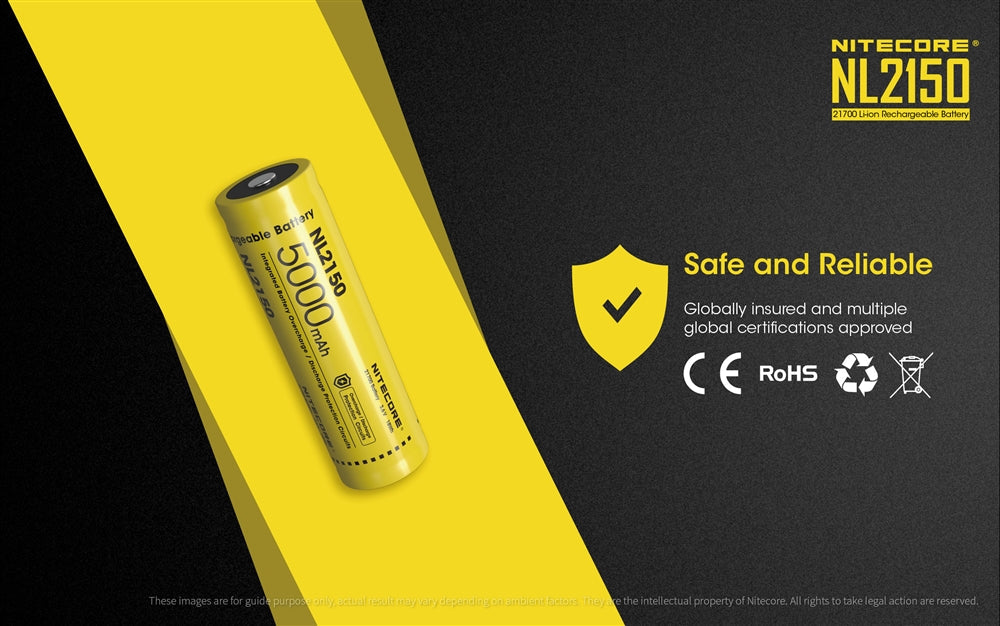 Nitecore NL2150 5000mAh Rechargeable 21700 Battery