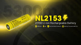 Nitecore NL2153 5300mAh Rechargeable 21700 Battery