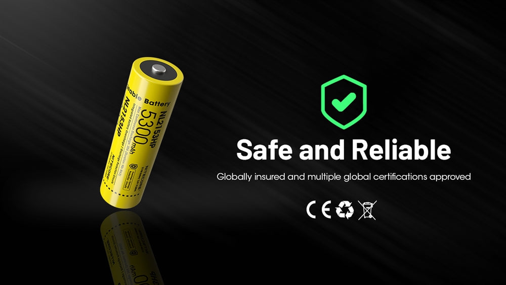 Nitecore NL2153HP 5300mAh Rechargeable 21700 Battery