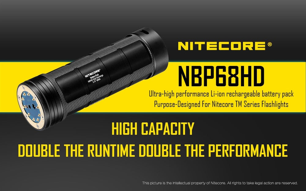 Nitecore NBP68HD Advanced Li-ion Rechargeable Battery Pack for TM28 TM15 TM26 TM36, TM38, TM39 (Upgrade for NBP52 and NBP68)