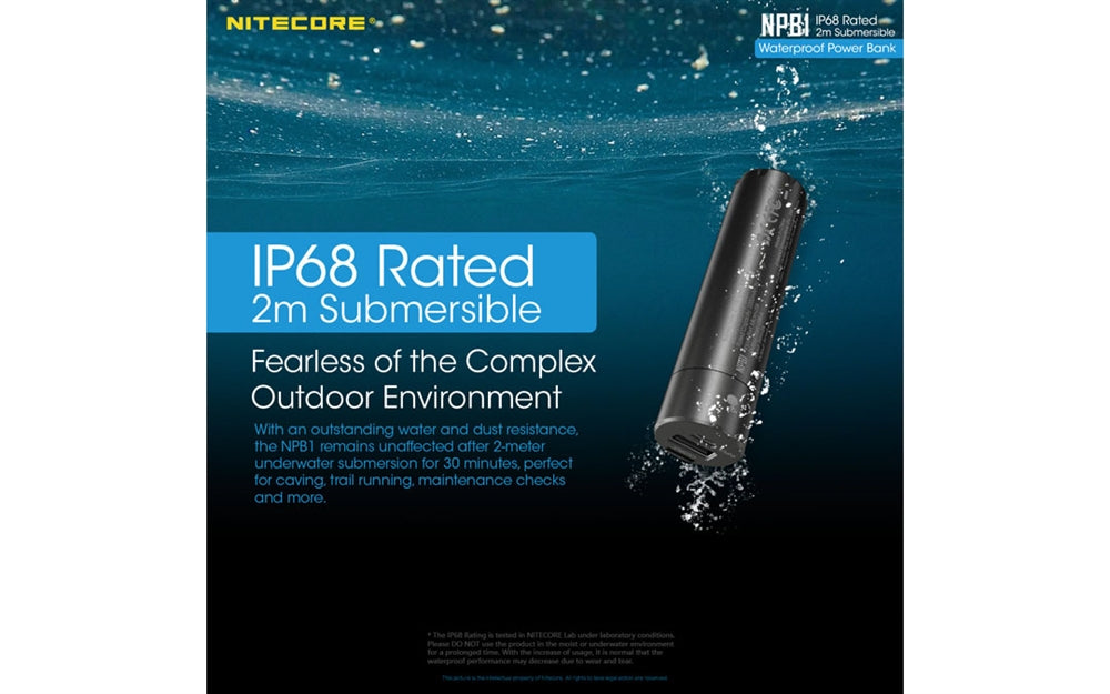 Nitecore NPB1 5000mAh Waterproof Power Bank