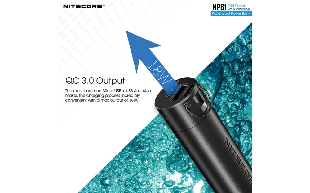 Nitecore NPB1 5000mAh Waterproof Power Bank