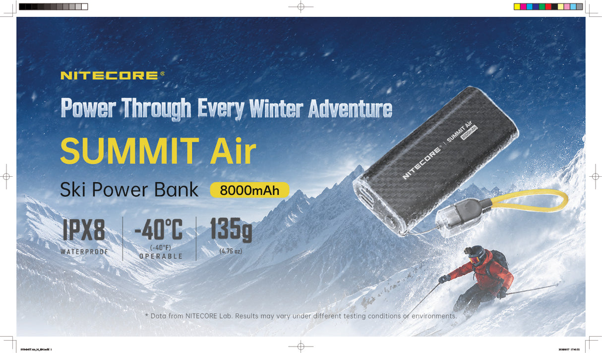 Nitecore SUMMIT Air 8,000mAh Extreme Cold-Resistant Ultralight Power Bank