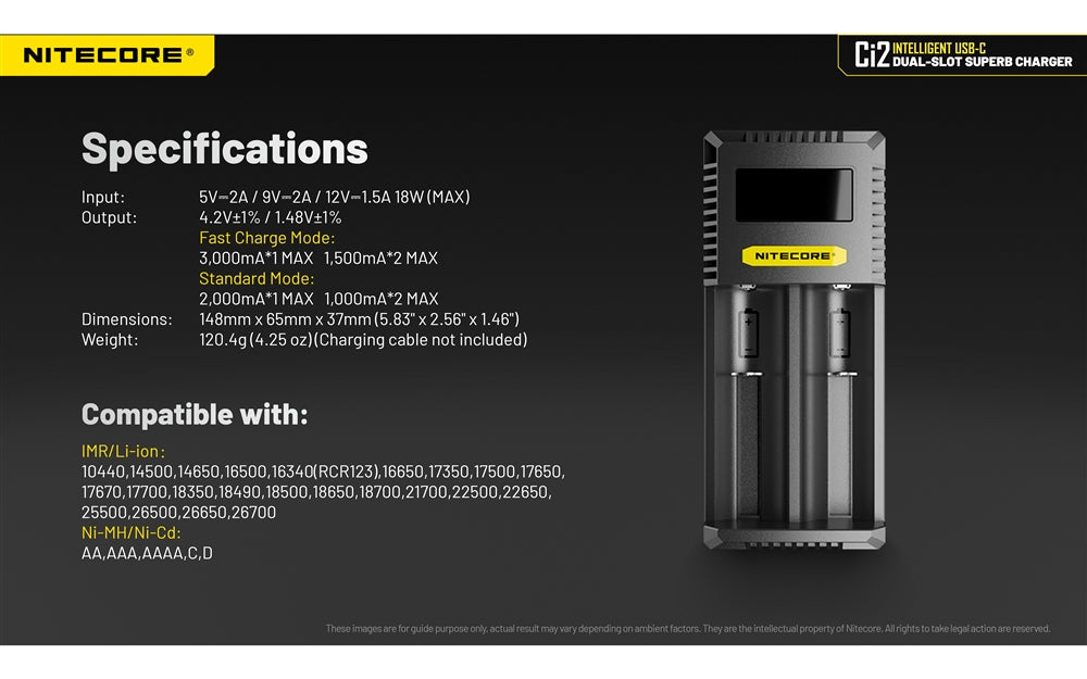 Nitecore Ci2 Dual Slot Universal Battery Charger